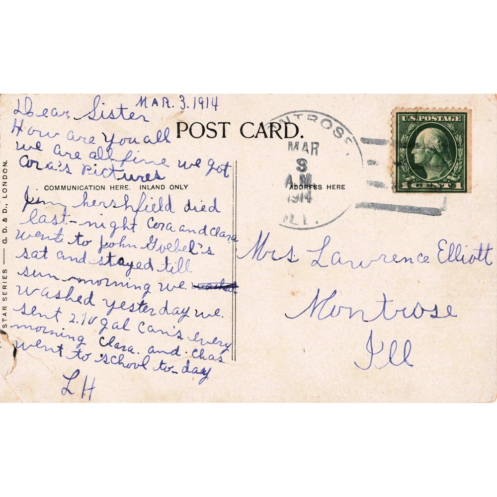 Vintage 1914 Bleak House Broadstairs Postcard Charles Dickens Star Series GD&D - Picture 2 of 2